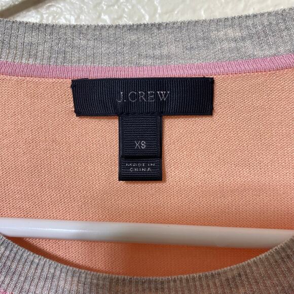 J Crew Pink Argyle Crewneck Sweater Size XS Preppy Academia - Picture 4 of 6